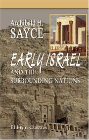 Cover of: Early Israel and the Surrounding Nations by Archibald Henry Sayce