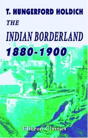 Cover of: The Indian Borderland, 1880-1900