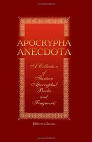 Cover of: Apocrypha Anecdota by Montague Rhodes James