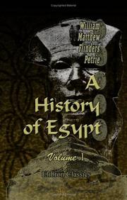 Cover of: A History of Egypt: Volume 1. From the Ist to the XVIth Dynasties