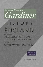 Cover of: History of England from the Accession of James I. to the Outbreak of the Civil War: 1603-1642: Volume 8: 1635-1639