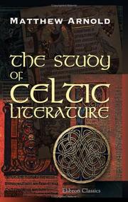 Cover of: On the study of Celtic literature