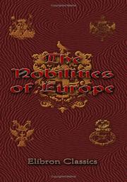 Cover of: The nobilities of Europe
