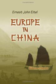 Europe in China by Ernest John Eitel