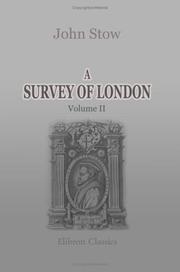 Cover of: A Survey of London by John Stow