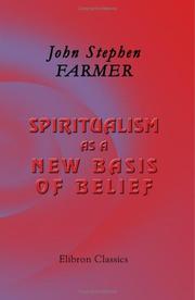 Cover of: Spiritualism as a New Basis of Belief