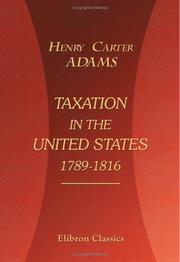 Taxation in the United States 1789-1816