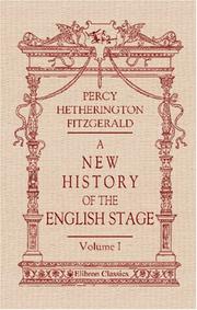 Cover of: A New History of the English Stage: Volume 1