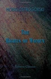 Cover of: The Rights of Women: A Comparative Study in History and Legislation