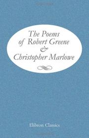 Cover of: The Poems of Robert Greene and Christopher Marlowe