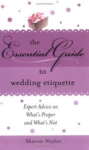 Cover of: Essential guide to wedding etiquette