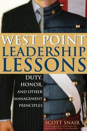 Cover of: West Point Leadership Lessons by Scott Snair, Scott Snair