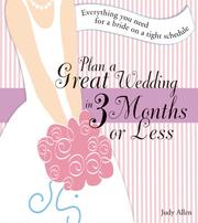 Cover of: Plan a great wedding in three months or less