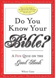 Cover of: Do You Know Your Bible? (Do You Know) (Do You Know...)