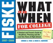 Cover of: Fiske What to Do When for College, 3E (Fiske What to Do When for College)