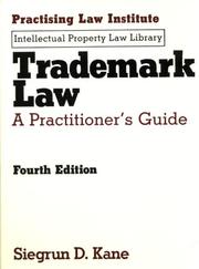 Cover of: Trademark law: a practitioner's guide