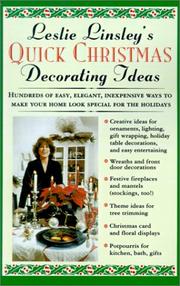 Cover of: Leslie Linsley's quick Christmas decorating ideas by Leslie Linsley