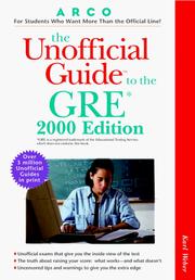 Cover of: UG/The GRE 2000 Edition (Unofficial Guides)