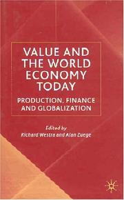 Cover of: Value and the world economy today: production, finance and globalization