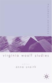 Cover of: Palgrave Advances in Virginia Woolf Studies (Palgrave Advances) by Anna Snaith