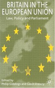 Britain in the European Union by Philip Giddings, Gavin Drewry