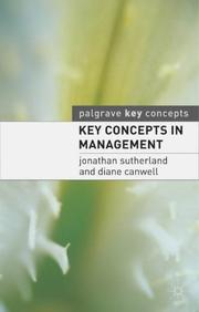 Cover of: Key Concepts in Management (Palgrave Key Concepts)