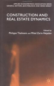 Cover of: Construction and Real Estate Dynamics (Applied Econometrics Association)