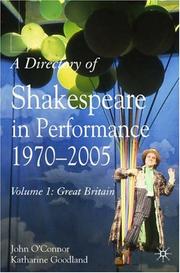 Cover of: A Directory of Shakespeare in Performance by John O'Connor