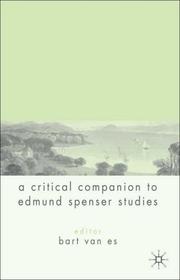 Cover of: A critical companion to Spenser studies
