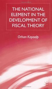 Cover of: The national element in the development of fiscal theory