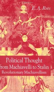 Cover of: Political Thought from Machiavelli to Stalin by E. A. Rees