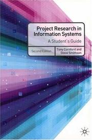 Cover of: Project Research in Information Systems by Tony Cornford, Steve Smithson