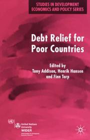 Cover of: Debt Relief for Poor Countries (Studies in Development Economics and Policy) by 