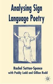 Cover of: Analysing Sign Language Poetry by Rachel Sutton-Spence