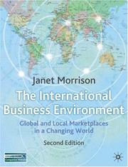 Cover of: The international business environment by Janet Morrison