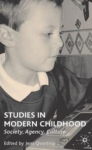 Cover of: Studies in Modern Childhood: Society, Agency, Culture