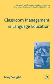 Cover of: Classroom management in language education