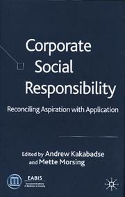 Cover of: Corporate social responsibility: reconciling aspiration with application