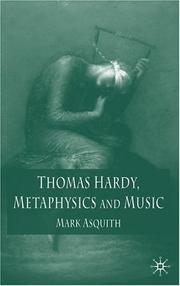Cover of: Thomas Hardy, metaphysics and music