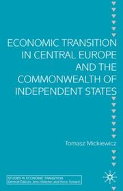 Cover of: Economic Transition in Central Europe and the CIS Countries (Studies in Economic Transition)