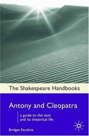 Cover of: Antony and Cleopatra (Shakespeare Handbooks)