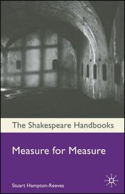 Cover of: Measure for Measure (Shakespeare Handbooks)