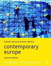 Cover of: Contemporary Europe by [edited by] Richard Sakwa and Anne Stevens.