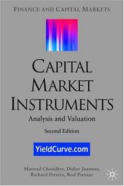 Cover of: Capital Market Instruments | Moorad Choudhry