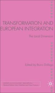 Cover of: Transformation and European Integration: The Local Dimension (Studies in Economic Transition)