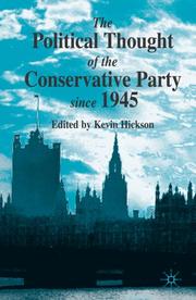 Cover of: The Political Thought of the Conservative Party Since 1945
