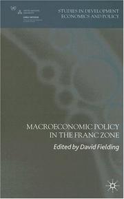 Cover of: Macroeconomic Policy in the Franc Zone (Studies in Development Economics and Policy)