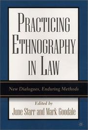 Cover of: Practicing Ethnography in Law by 