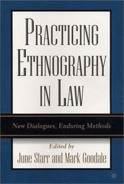 Cover of: Practicing ethnography in law by edited by June Starr and Mark Goodale.