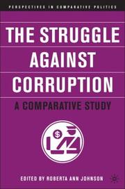 Cover of: The Struggle against Corruption | Roberta Ann Johnson